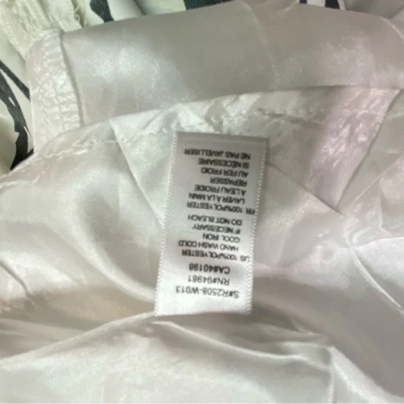 Y2K Cream Black Satin Floral  Dress with Yellow Accents Size S - Picture 9 of 9